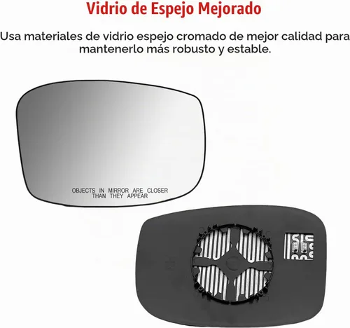 Vista 6 de Espejo lateral del pasajero de repuesto para Honda Odyssey 2018 2019, retrovisor lateral derecho exterior de cristal, con placa de respaldo
