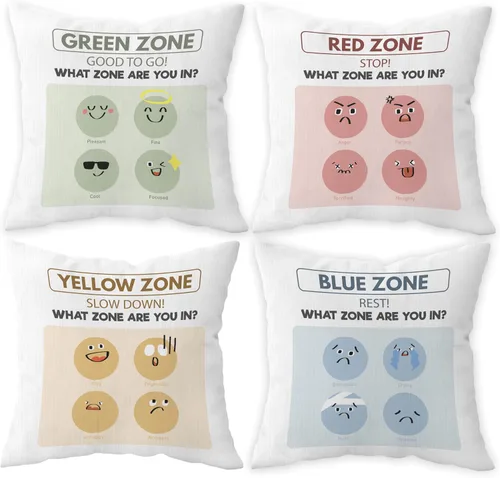 Vista 8 de Fundas de almohada para el aula de 18 x 18 pulgadas, almohadas de aula para niños, rincón de lectura, decoración de habitación de niños pequeños