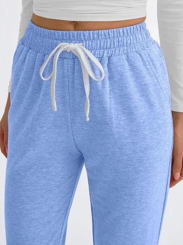 Vista 5 de AUTOMET - Pantalones deportivos holgados para mujer con bolsillos, pantalones de pijama para mujer, pantalones deportivos para correr, ropa de otoño