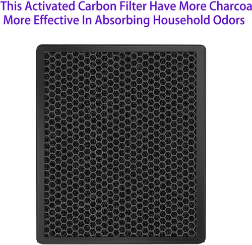 Vista 5 de Juego de 2 filtros de repuesto EPI-328 para purificador de aire COLZER EPI-328 y Domccy NS-320, filtros Hepa H13 con carbón activado de alta