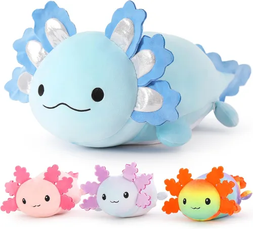 Vista 12 de MaoGoLan 4 animales de peluche de castor con tres bebés en el interior, regalo de felpa de castor gigante esponjoso de 17.7 pulgadas, divertidos