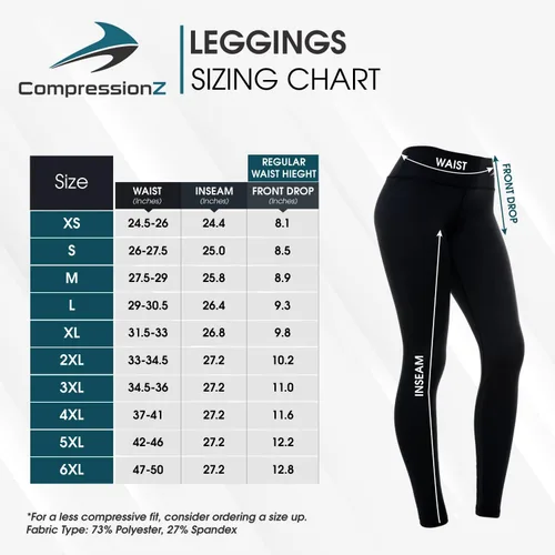 Vista 6 de CompressionZ - Leggings de compresión de cintura alta para mujer, para yoga, correr, gimnasio y entrenamiento diario, pantalones deportivos