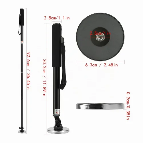 Vista 2 de Herramienta magnética telescópica, selector telescópico, extensible de 7.48 a 39.5 pulgadas, imán de área grande, adecuada para levantar piezas