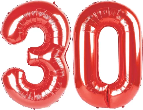 Vista 130 de Globos con números de 40 pulgadas, color negro, para decoraciones de cumpleaños de 10 a 100 años Jumbo 40In & Vibrant Color, With Hanging Holes