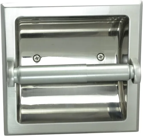 Vista 5 de soporte empotrado para papel higiénico, construcción metálica - soporte de montaje incluido, variación