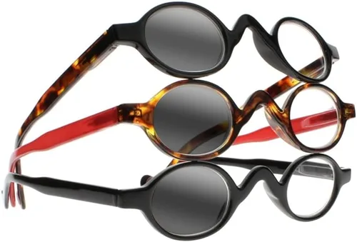 Vista 2 de Gafas de sol fotocrómicas de transición de lectores felices ovaladas mini redondas UV400