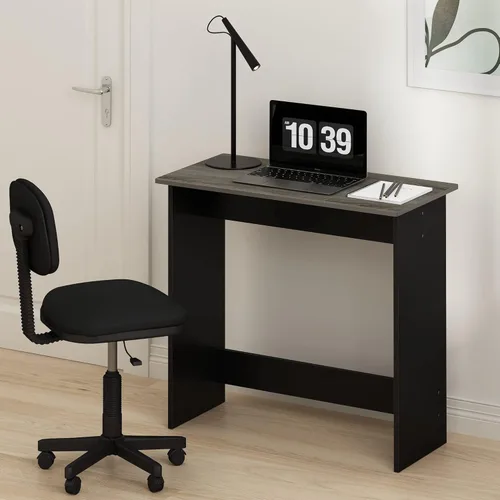 Vista 10 de Furinno Simplistic - Escritorio rústico para computadora de 31 pulgadas, escritorio de oficina pequeño, escritorio rectangular de oficina en casa
