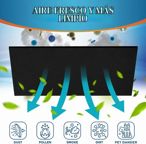 Vista 2 de Filtros de Ventilación de Carbón Activado para el Hogar - Filtros de Ventilación de Suelo de Carbón Activado de 4" x 10" para Control de Polvo