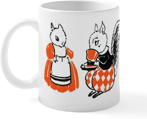 Vista 22 de CafePress Taza navideña de ardilla de 11 oz (11.0 fl oz) taza de café de cerámica