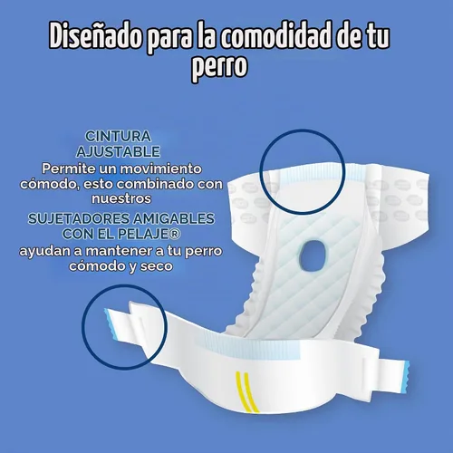 Vista 4 de Simple Solution Pañales desechables para perras, pañal a prueba de fugas para perros, entrenamiento para ir al baño, entrenamiento XS