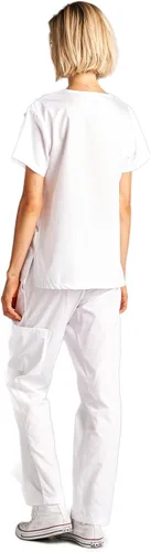 Vista 3 de Dagacci - Juego de uniformes médicos para mujeres y hombres, camisa y pantalón quirúrgicos