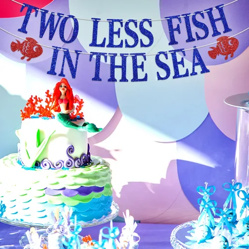 Vista 4 de Cartel Two Less Fish in the Sea, decoración de fiesta de compromiso, playa, boda, fiesta, fiesta náutica, despedida de soltera, divertidas