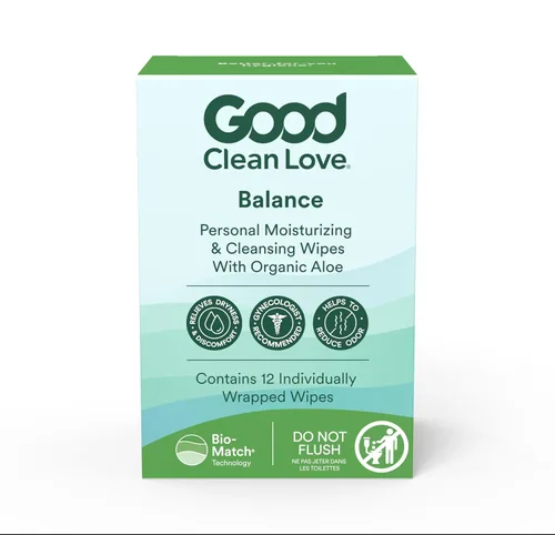 Vista 8 de Good Clean Love Rebalance Toallitas hidratantes y limpiadoras personales, reduce naturalmente el olor y apoya la salud vaginal, producto de higiene