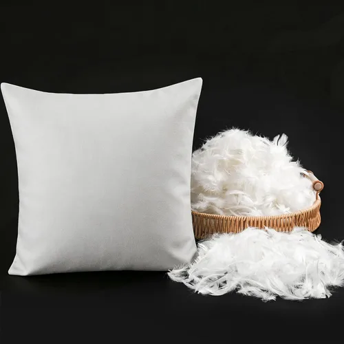 Vista 5 de Gran cantidad de plumas rosas, plumas de pato y de ganso blancas, relleno de plumas para almohada, ropa de cama, bricolaje, estándar de EE. UU.