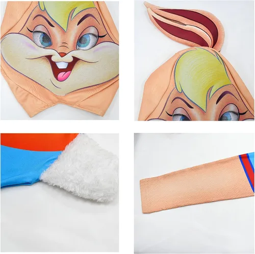 Vista 4 de Cartoon Outfits Graphic 3D Print Bodysuit Rabit Jumpsuit