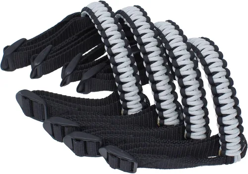 Vista 16 de BubbasGarageTv - Asas de agarre Paracord para Jeep Wrangler JL y Jeep Gladiator JT (negro)