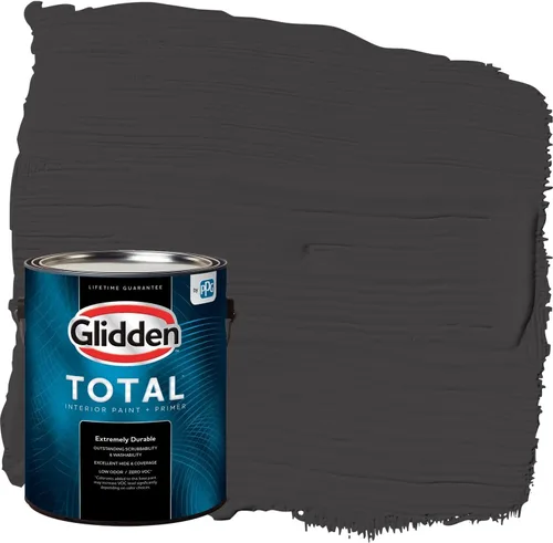 Vista 94 de Glidden Pintura Interior + Imprimación: Gris/Plata Antigua, Una Capa, Satinado, 1 Galón