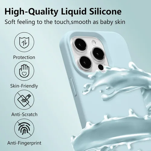 Vista 571 de Funda magnética de silicona para iPhone 13 Pro, color blanco antiguo [Compatible con Magsafe] [Forro de microfibra suave antiarañazos], funda