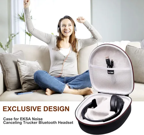 Vista 2 de LTGEM - Funda rígida para auriculares BlueParrott B450-XT/B350-XT/S650-XT/B550-XT Fits JLab Go Work Gen 2 Noise Cancelling Bluetooth Headset