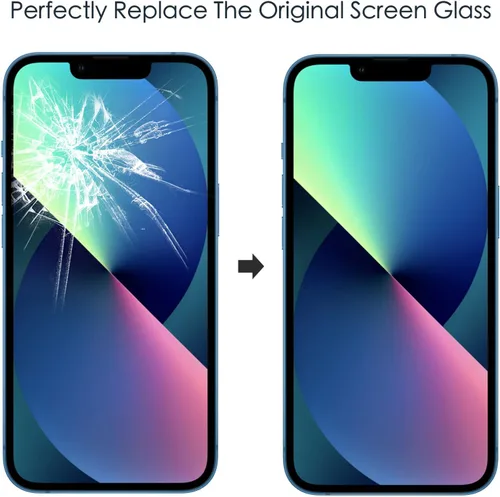 Vista 3 de Reemplazo de cristal de pantalla compatible con iPhone serie 13 de 6.1 pulgadas, kit de pantalla de repuesto con herramientas de reparación