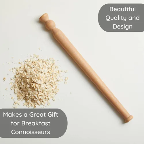 Vista 7 de Muldale Spurtle de gachas escocesas – Cuchara de madera de avena de 11.5 pulgadas – Herramienta de cocina tradicional – Palito de cocina de madera