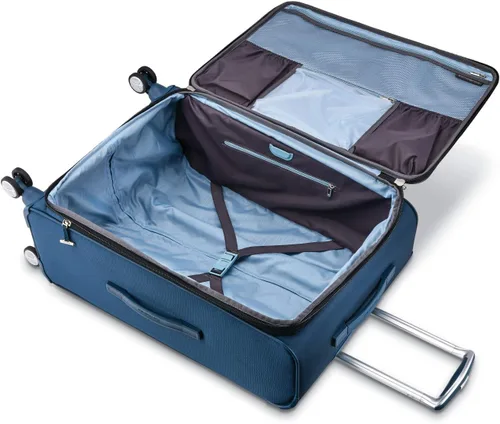 Vista 4 de Samsonite Solyte DLX Softside - Equipaje extensible con ruedas giratorias, azul (Mediterranean Blue)), 123568-0559