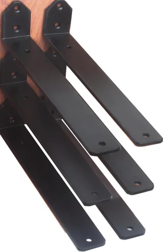 Vista 113 de Paquete de 2 soportes de estante en L de 6 pulgadas de largo x 6 pulgadas de alto x 1.5 pulgadas de ancho, 5 mm de grosor, soportes de estante