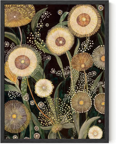 Vista 10 de Arte de pared de paisaje flotante, impresiones de flores silvestres, pinturas botánicas coloridas de la naturaleza, obras de arte de 12 x 16