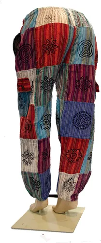 Vista 2 de Handmade Om Pants Patchwork Pants Unisex Multisize Himalayan Bohemian Trousers