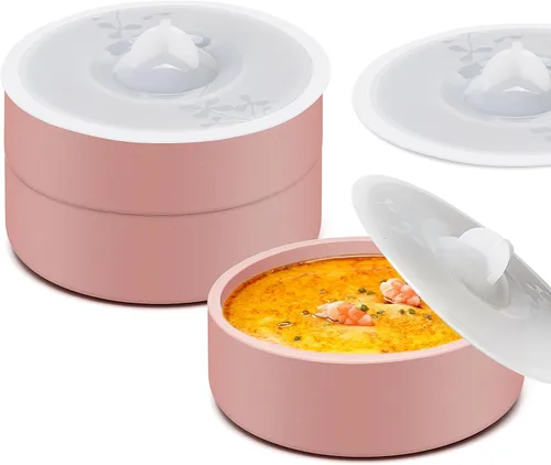 Vista 15 de Sartén para huevos con tapa, paquete de 3 moldes cuadrados de silicona para huevos, recipiente cuadrado antiadherente de 3 pulgadas para huevos