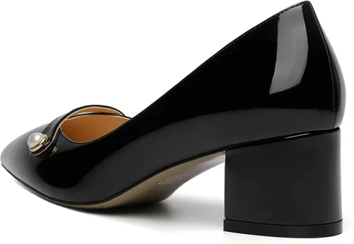 Vista 7 de ROSERWISH Vestido de fiesta para mujer, zapatos de tacón bajo grueso y puntiagudo, de 2 pulgadas