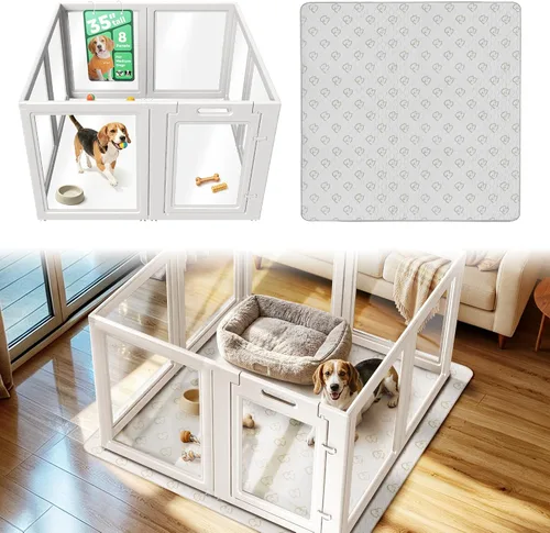 Vista 50 de FXW AuraSpace - Corralito acrílico transparente para interiores Negro