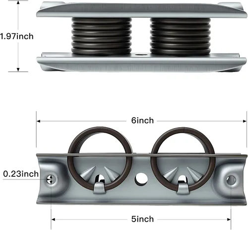 Vista 2 de Juego de 2 piezas de repuesto de muelles reclinables basculantes de plataforma, montados en la parte superior Steel rocking Springs for Recliners