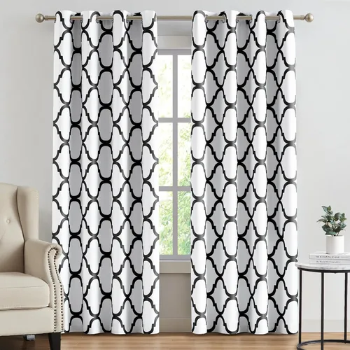 Vista 52 de Melodieux - Cortinas de bolsillo de moda marroquí para cocina, cafetería o baño, pequeñas ventanas
