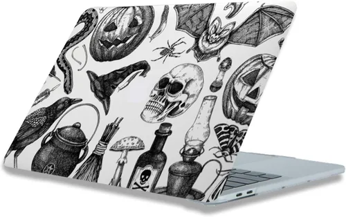 Vista 26 de Funda compatible con MacBook Air de 15 pulgadas M5 M4 M3 M2 2023 Negro (Black Lace)
