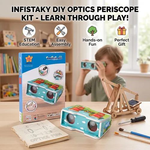 Vista 2 de Kit de binoculares STEM DIY - Construye y explora óptica, astronomía