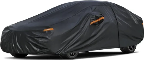 Vista 28 de Kayme Funda de automóvil de 6 capas para Audi A4 Sedan (2011-2023), impermeable para todo tipo de clima, cubierta exterior completa, protección