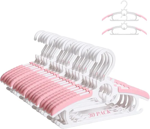 Vista 16 de JSF Perchas ajustables para bebés, 20 piezas de ganchos para guarderías, antideslizantes, extensibles, ideales para ropa de recién nacidos