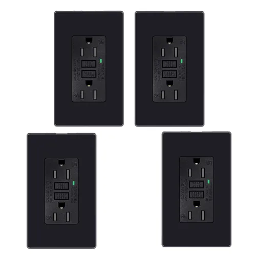 Vista 16 de 15 Amp GFCI Outlet with USB C Ports & USB-A, 1PCS 24W Self-Testing GFCI USB Combo with LED Indicator, Tamper Resistant for Kitchen & Bathroom