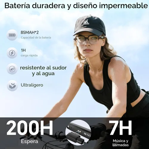 Vista 7 de Gafas inteligentes de aviador para hombres y mujeres, gafas Negro gradiente