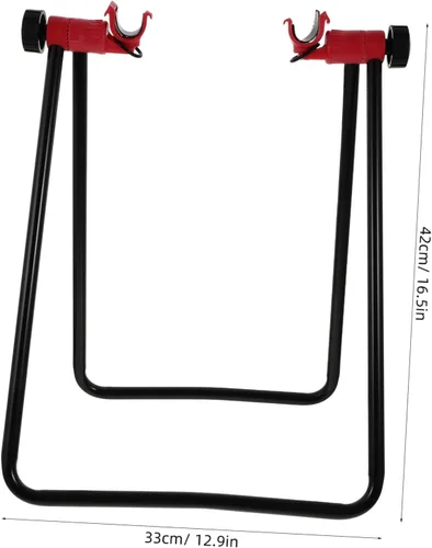 Vista 4 de INOOMP Práctico soporte de bicicleta de material de hierro refuerzo espesado para bicicletas Rack Garage
