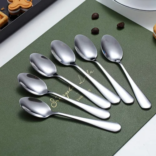 Vista 3 de Kyraton Cucharas de café expreso y té de 5.5 pulgadas, mini cucharas de acero inoxidable, paquete de 6