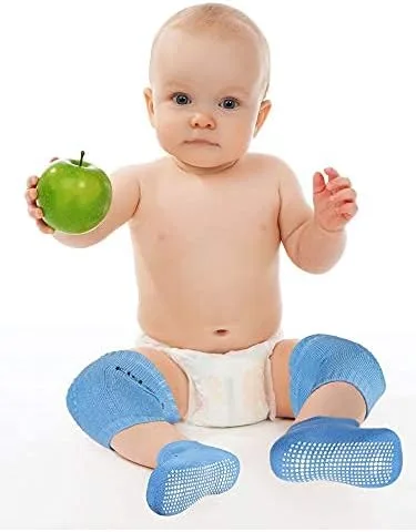 Vista 7 de Juego de 10 pares de rodilleras antideslizantes para bebés y calcetines antideslizantes para bebés, unisex para niños pequeños, calcetines