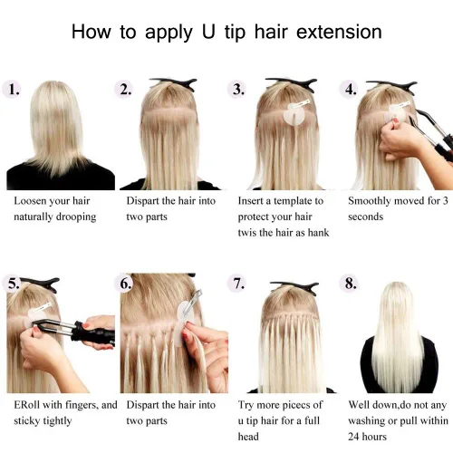 Vista 98 de SEGO Extensiones de cabello humano con micro cuentas, extensiones de cabello humano con micro bucle, lacio, natural, fusión fría, 1.76 oz/paquete