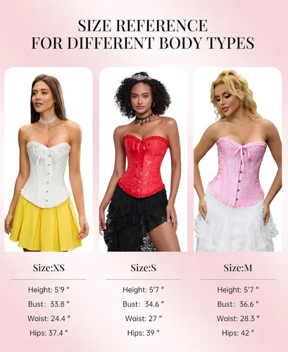 Vista 75 de SZIVYSHI Corsé para mujer, lencería moldeadora, body con cintura de encaje