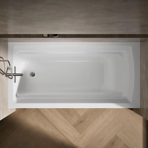 Vista 7 de Kohler 1125-LA-0 Archer® 72.4 in x 36.0 in baño alcobólico, drenaje izquierdo, Blanco Biscuit