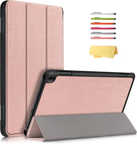 Vista 10 de Funda tipo folio para Amazon Kindle Fire HD 8 y Fire HD 8 Plus (se adapta tanto a 12ª/10ª generación, 2022/2020) con soporte inteligente de piel