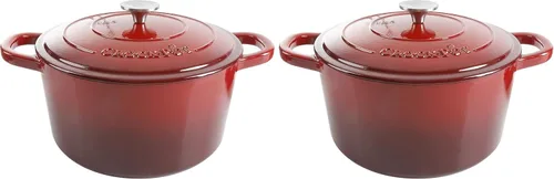Vista 7 de Crock-Pot Horno Holandés Artesanal Redondo de Hierro Fundido Esmaltado, 3 Cuartos, Aqua