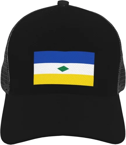 Vista 3 de IMEEGIEN Flag of Muzo (Boyacá) Baseball Cap for Men Women Adjustable Breathable Mesh Baseball Caps Outdoor Sports Trucker Hat Black