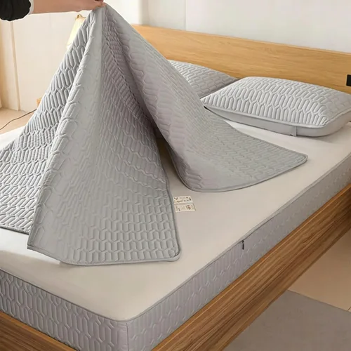 Vista 16 de Mattress Encasement Fully Zippered, Quilted 6-Sided Dustproof Cover Azul Oscuro